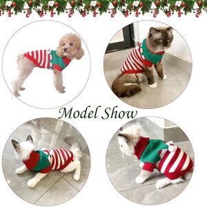 Pet Winter Knitwear Xmas Elf Costume